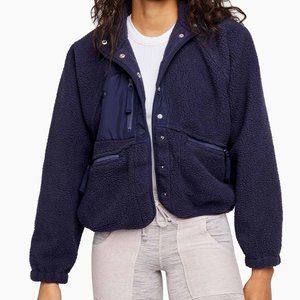Free People Hit The Slopes Jacket Navy Size Large NWT